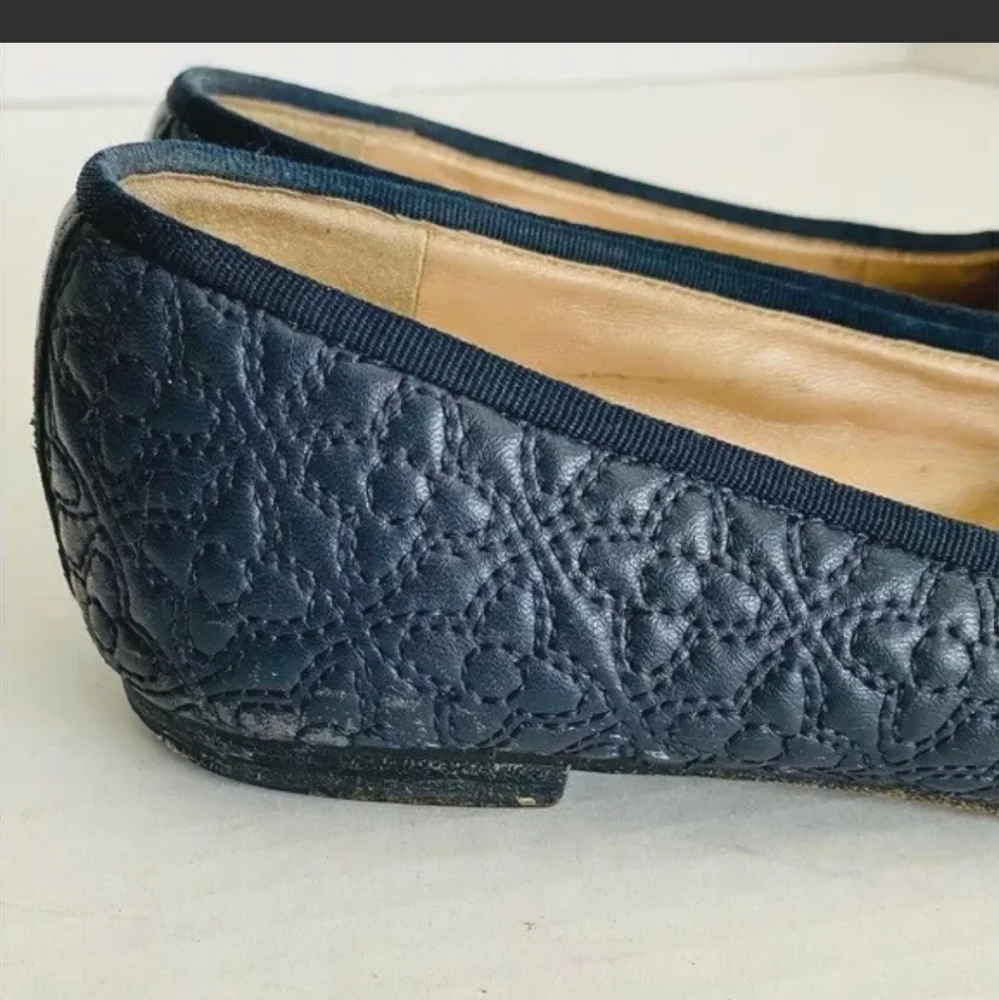 Tory Burch Marion blue Leather flats size 8